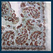 cream paisley pattern fancy cotton  headscarf