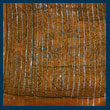 orange basic lurex tichel with pattern