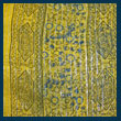 yellow basic lurex tichel with pattern 